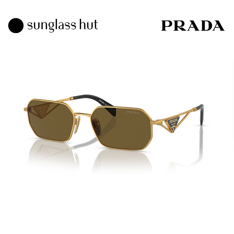 PRADA|普拉达金属百搭太阳眼镜女墨镜不规则0PR A51S