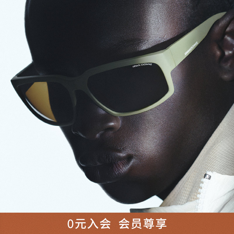 ARMANI/阿玛尼太阳镜男板材轻质潮流墨镜长方形眼镜0AX4142SU