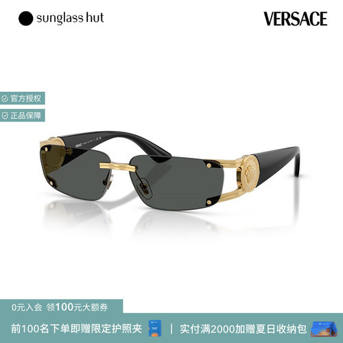 VERSACE/范思哲【七夕礼物】太阳镜男款墨镜长方形眼镜0VE2291