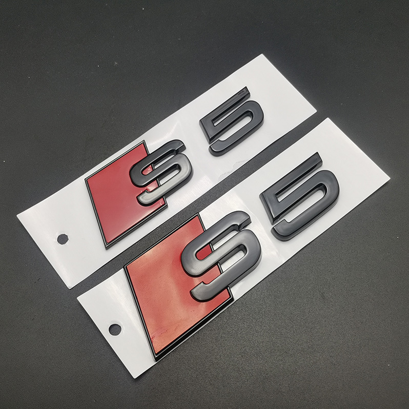 奥迪黑武士车标改装S3 S4 S5S6 S7 S8后车尾标贴黑色个性装饰车贴