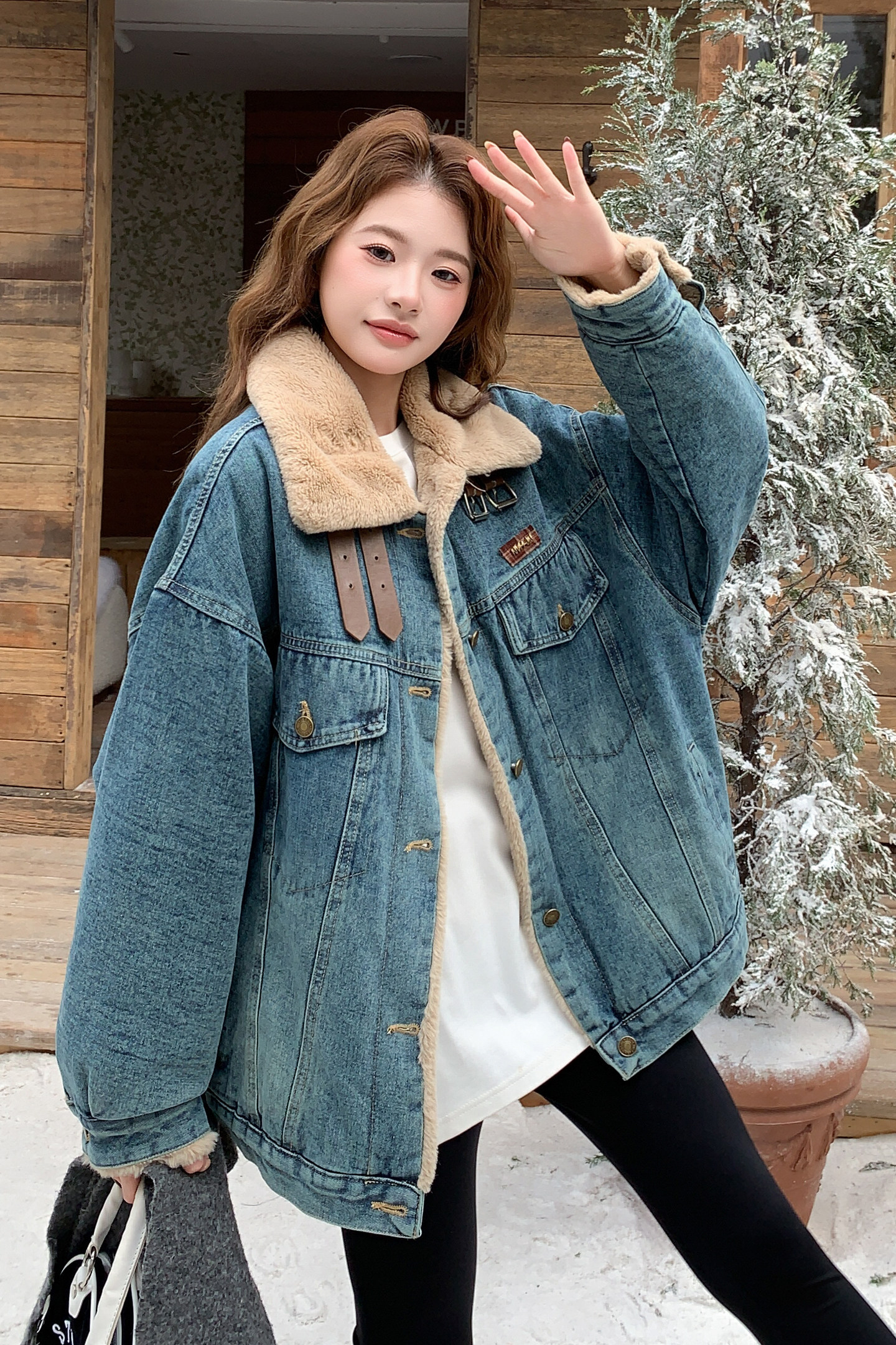 【现货】新款数据好牛仔加绒加厚棉服外套P205-K298,女装棉衣/棉服,浙宝128A