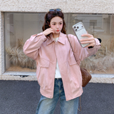 【现货】粉色夹克外套P160-K258，女装短外套，浙宝128A