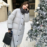 【现货】针织领拼接白鸭绒羽绒服P265-K388，女装羽绒服，浙宝128A