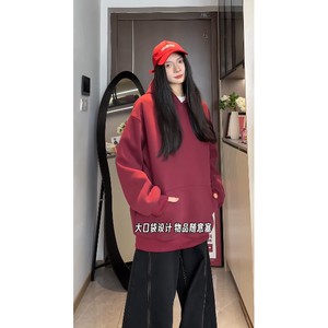 直播品质25年春秋季纯色重磅420克重连帽卫衣A306-W88-P55图片