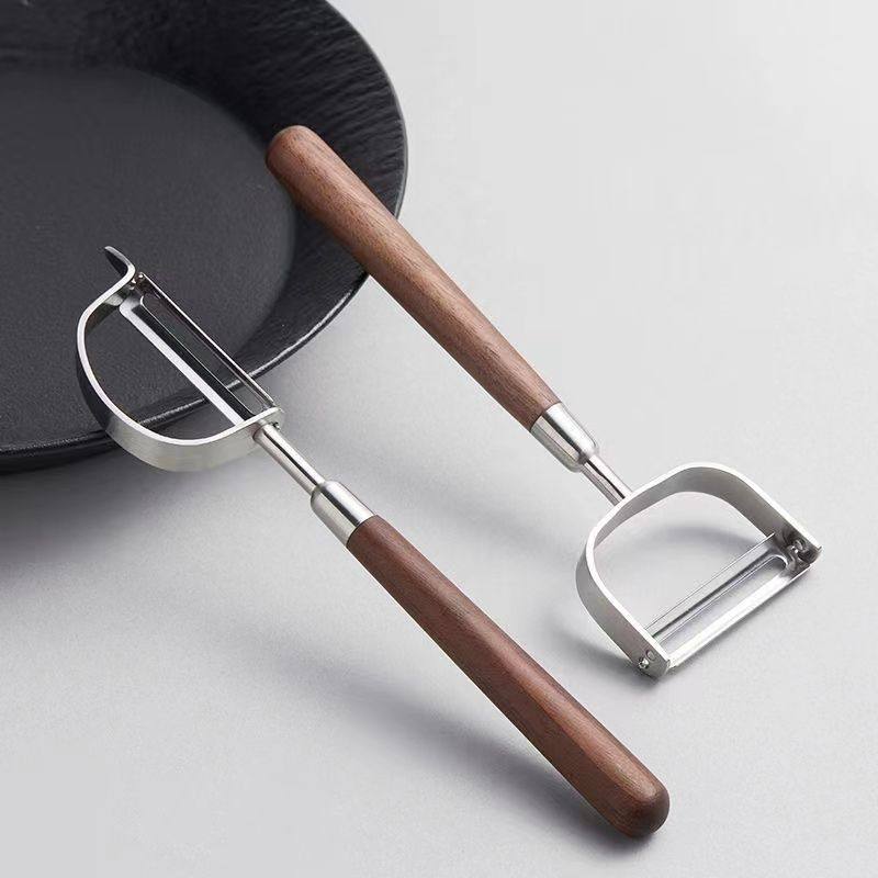 胡桃木柄瓜刨厨房304不锈钢刨刀刮皮刀削皮水果土豆苹果神器家用