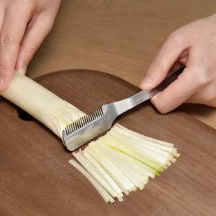 厨房切葱丝神器超细不锈钢切葱刀家用多功能大葱花刨刮丝切段切丝