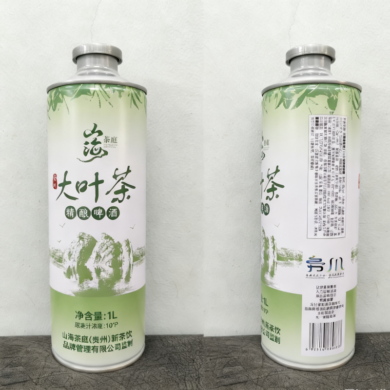 贵州山海茶庭务川大叶茶精酱啤酒1L装 原麦汁浓度10°P