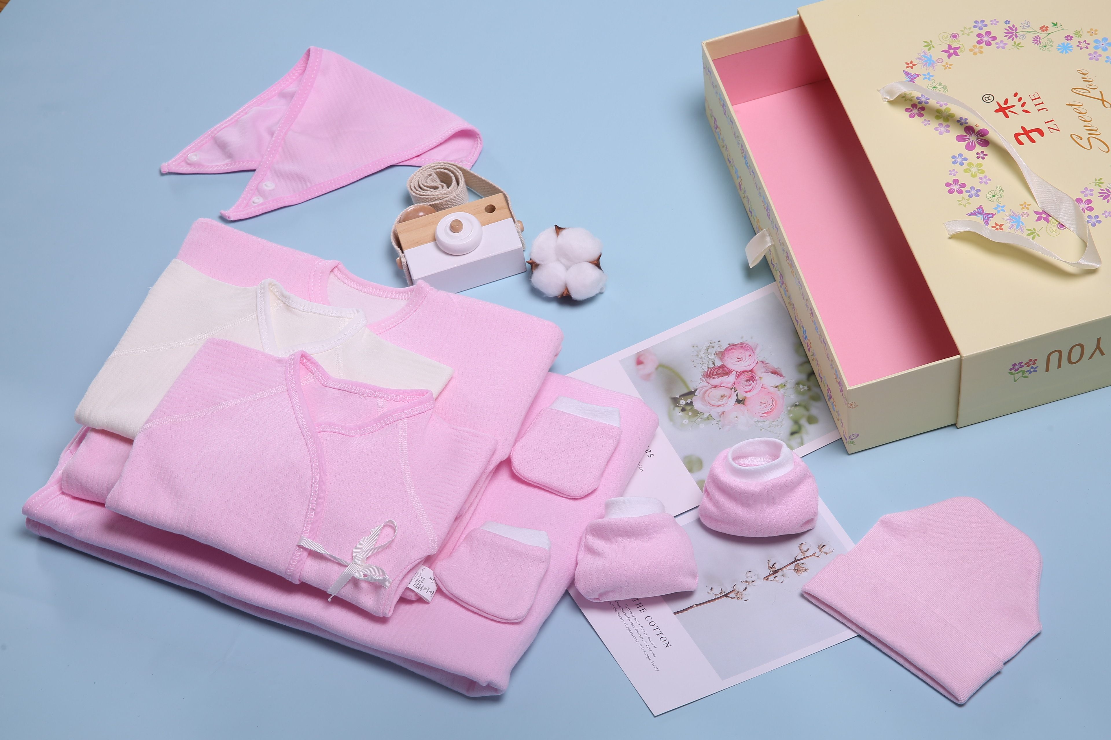 子杰品牌新生儿婴儿礼盒装待产包纯棉服装秋冬新款