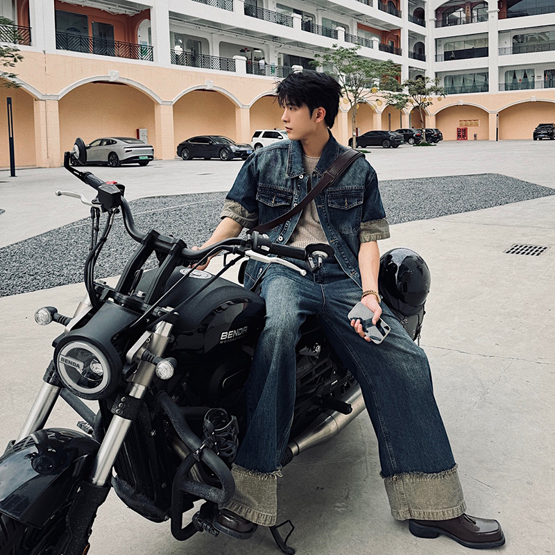 一轩轩轩hlds一整套牛仔套装男