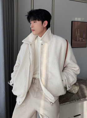 一轩轩hlds【云顶雪芙】夹棉加厚棉服男款冬季羊羔绒外套男棉衣