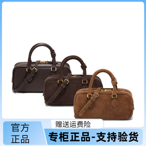 百丽包女2025冬新商场同款复古休闲单肩斜挎手提波士顿包X7471AX6