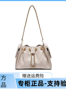百丽包包女2026春新商场同款休闲小香风单肩斜挎腋下包X7499BX6