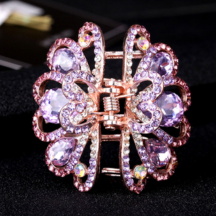 发夹抓夹头饰韩国发夹中号水钻发卡饰品子盘发头发夹子抓夹发饰