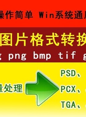 图片格式转换器 jpg png BMP gif tif psd 互转软件批量处理服务