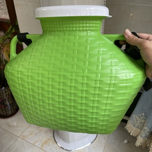 新款复古塑料鱼篓15升可装水绿色钓鱼装鱼桶鱼护倒须盖子三驰渔具