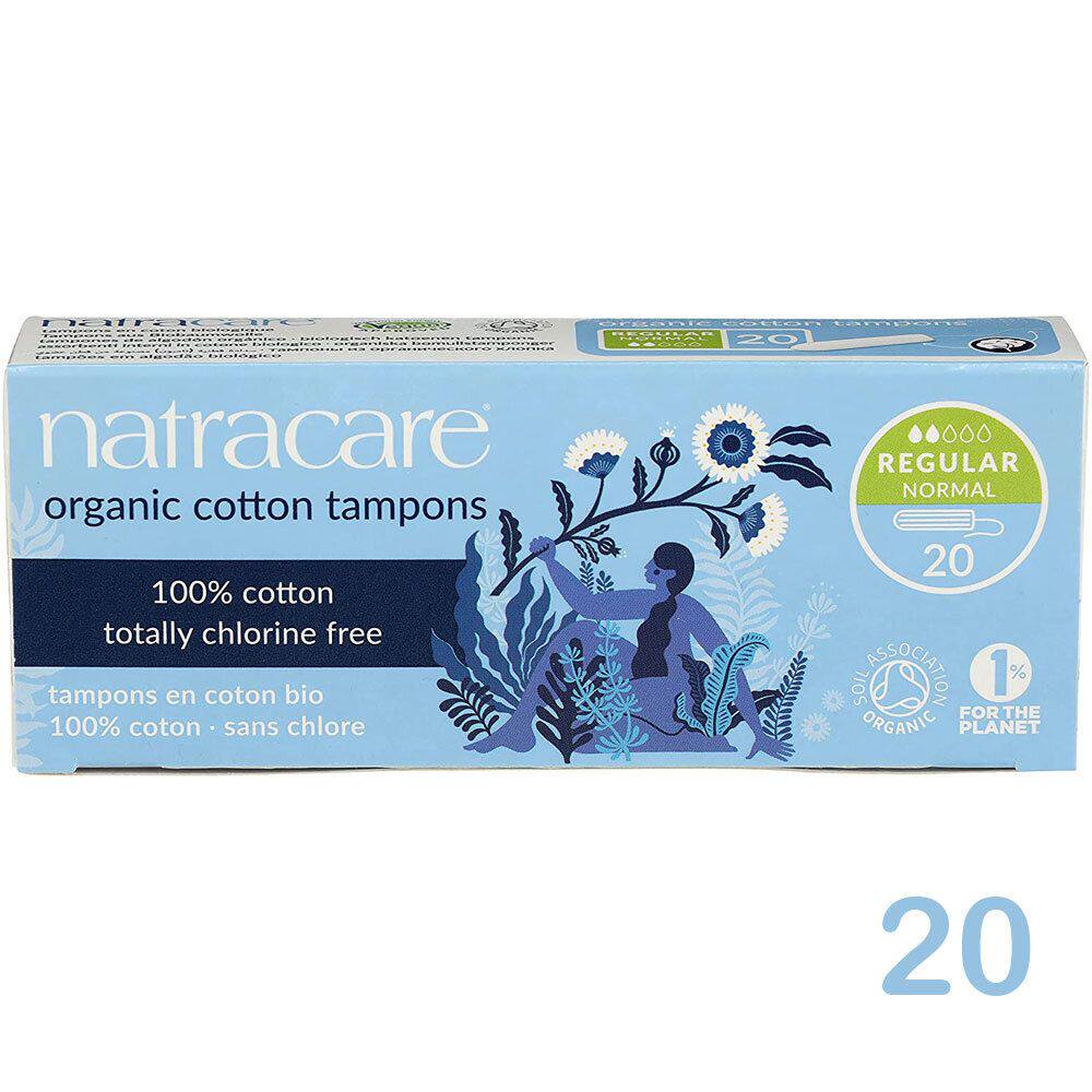 Natracare有机棉卫生棉条无导管普通型20条装棉花柔软吸收性强