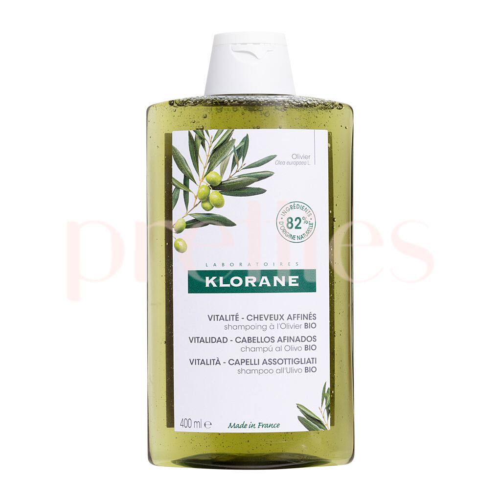 KLORANE橄榄深层修护保湿洗发水400ml头皮护理去屑发温和天然