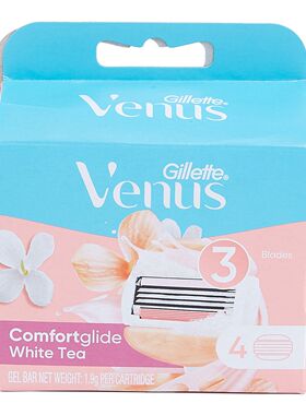 Gillette吉列 维纳斯ComfortGlide女士除毛刀头4件装剃毛除毛脱毛
