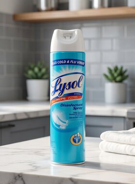 Lysol 优惠消毒喷雾清新亚麻味喷雾剂室内有效家庭消毒家居清洁版