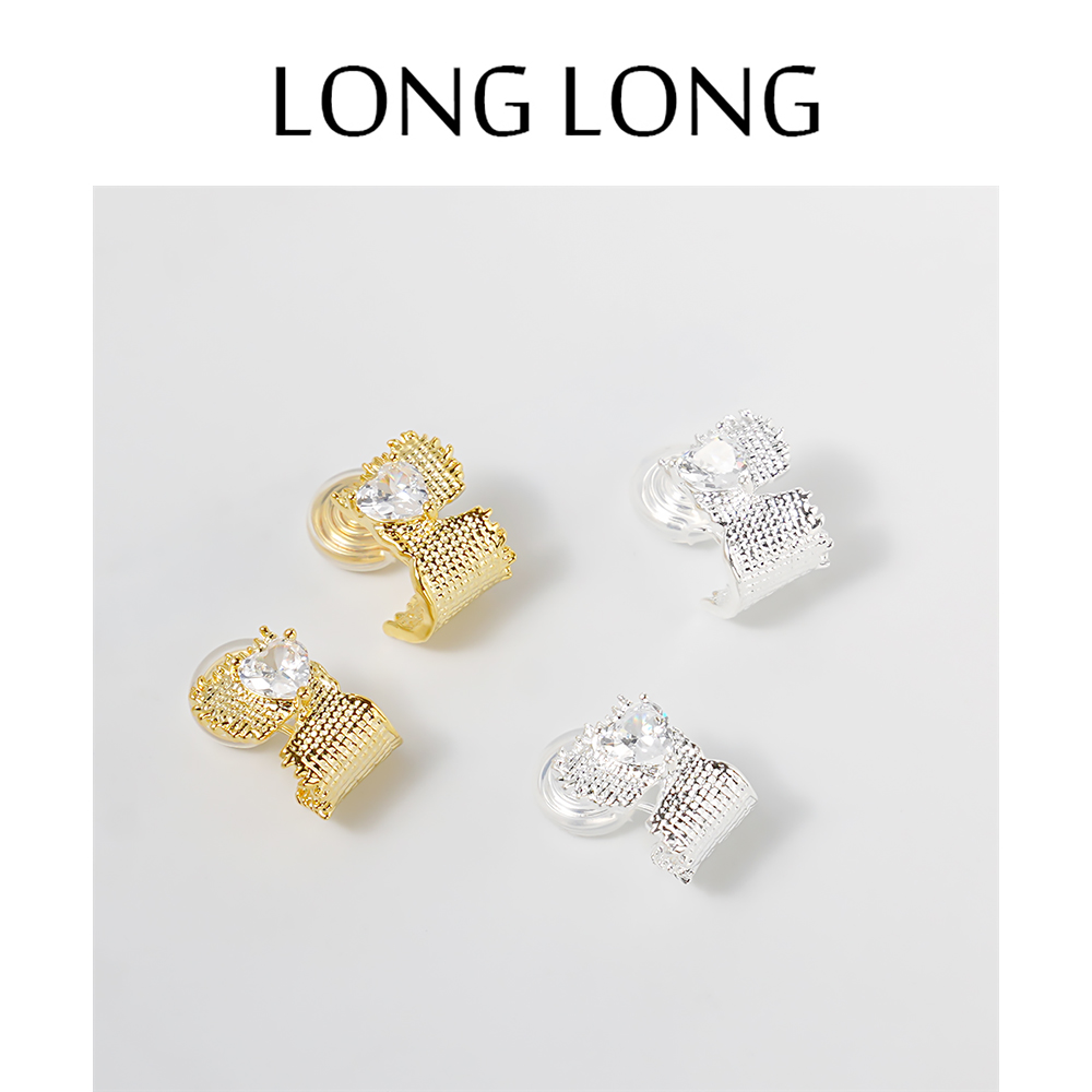 LONGLONGSTUDIO不对称爱心耳环