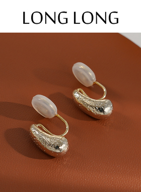 简约气质欧美风个性朋克豆豆耳环女无耳洞蚊香盘耳夹高级感耳饰潮