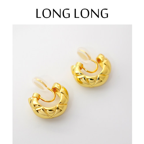 LONGLONG欧美金属简约无耳洞耳夹