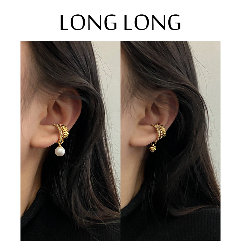 气质欧美时尚珍珠耳骨夹耳环女无耳洞高级感法式耳夹2023年新款潮