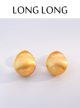 高级感拉丝水滴耳环女无耳洞蚊香盘耳夹轻奢冷淡风圆脸显瘦耳饰潮