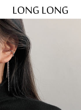 耳挂式耳环女无耳洞流苏简约气质网红耳饰高级感个性耳骨夹一体式