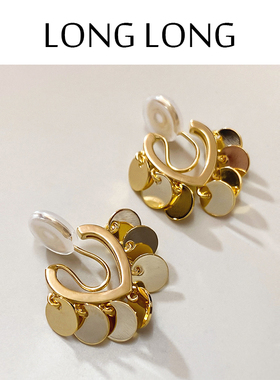 无耳洞超仙耳坠女蚊香盘耳夹心形耳环高级感耳饰2023年新款潮夏季