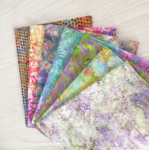 手工DIY棉布/夏威夷拼布布料/进口纯棉布/美国手染布 巴黎蜡染布