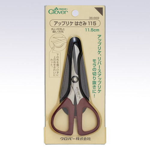 日本可乐工具(clover) 36-669 贴布摩拉拼布专用剪刀（11.5cm）