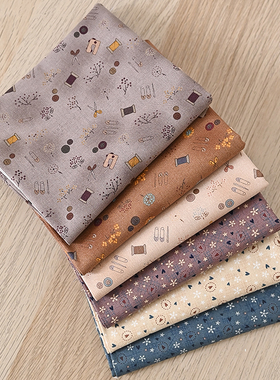 韩国进口拼布布料 纯棉印花布 手工DIY棉布 1/4码单位 0319-05