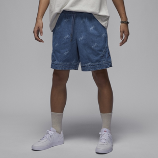 NIKE/耐克 JORDAN男士运动休闲印花牛仔短裤FN4652-436