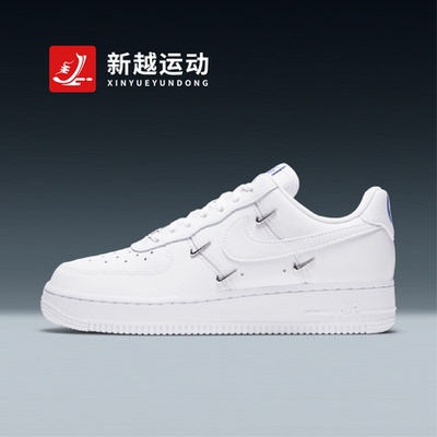 NIKE耐克女子 Air Force1 AF1空军一号白蓝四钩板鞋CT1990-100
