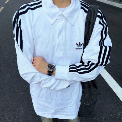 Adidas阿迪达斯新款男女同款POLO领长袖IZ2463 2468 2469 IZ4806