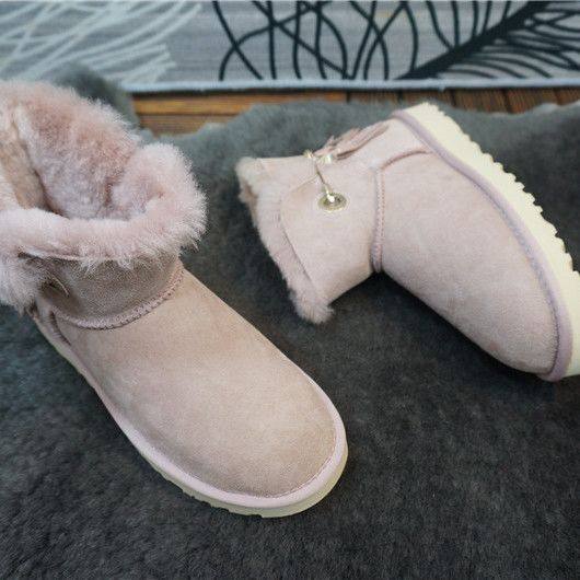 87-7短筒靴真皮羊皮毛一体女士雪地靴套筒平跟冬季新款保暖棉靴,女鞋,时尚雪地靴,淘宝优惠券,粉丝福利购,淘宝优惠卷