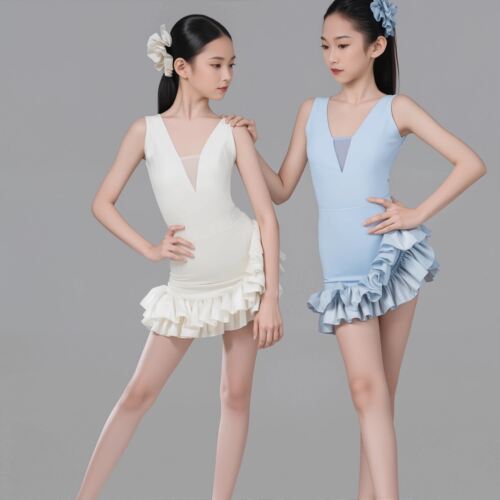 2026新款拉丁舞服女童分体高级感练功服夏季少儿专业训练表演服