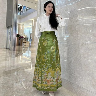 [九尾狐.竹影]马面裙女春秋织金仿妆花重工原创明制汉服2025新款
