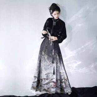 异志阁原创异志录【百骨丈渊】重工织金仿妆花马面裙汉服套装改良