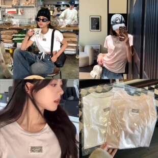 亲妈渠！M6马吉*小标签日历logo正肩超软糯合身版短袖T