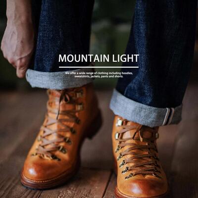 复古水洗固特异山脉之光工装鞋