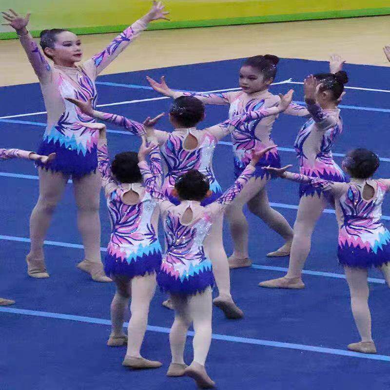 儿童啦啦操演出服专业拉拉队比赛服装小学生艺术健美操表演服套装