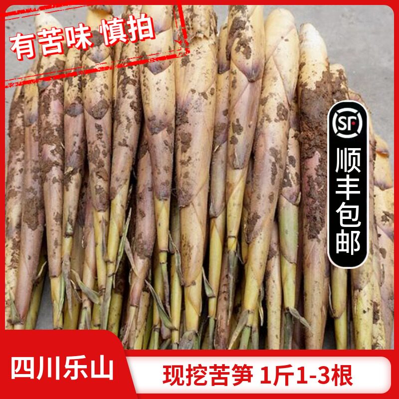 苦笋新鲜现挖四川特产时令蔬菜峨眉高山苦笋野生竹笋顺丰包邮
