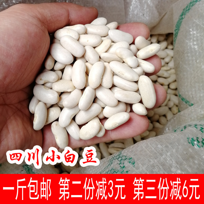 四川雪豆白云豆白芸豆包邮小白豆农家自产一斤免邮今年新货