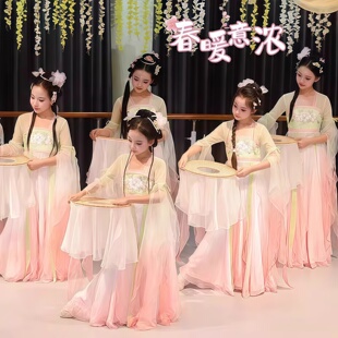 儿童演出服古典舞蹈服春暖意浓中国舞古风飘逸仙气纱衣艺考练功服