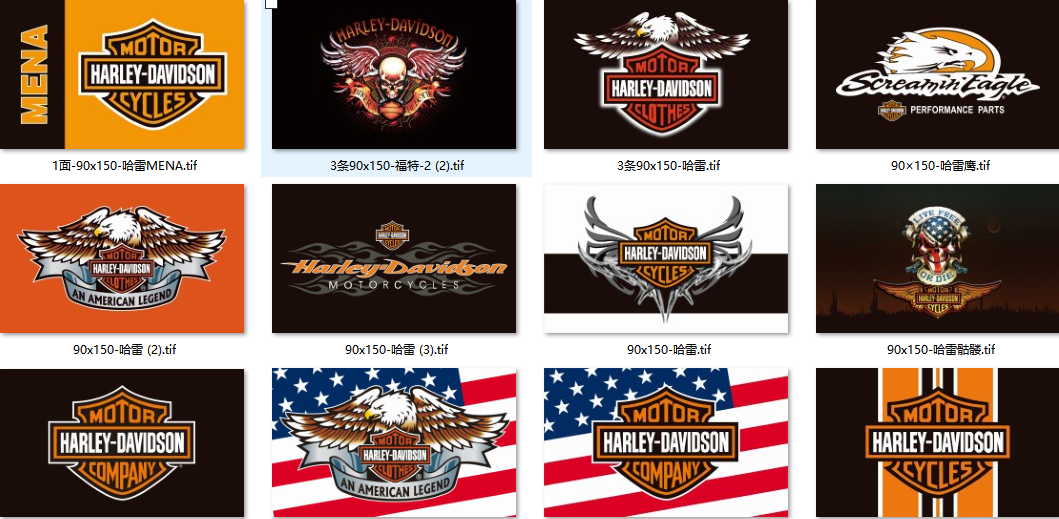 哈雷旗帜摩托车挂布机车戴维森挂布摩托logo旗hog俱乐部旗改装店