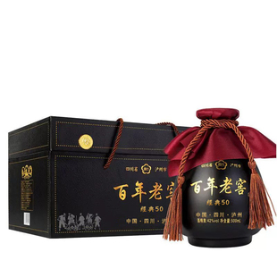 百年老窖经典50酒42度浓香型白酒500ML*6礼盒装白酒整箱