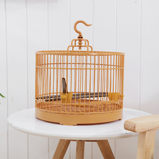 绣眼鸟笼全套塑料圆笼麻料百灵贝子靛颏黄腾黄豆小号相思鸟鸟笼子