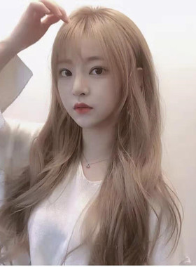 极浅亚麻染发剂女流行色甜橙色染发膏褪色纯植物自己在家染显白色